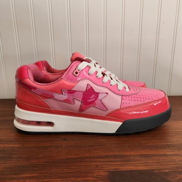 BRAND NEW - DISCONTINUED- A Bathing Ape Bape Road Sta patent leather pink (AA15) - Picture 6 of 12